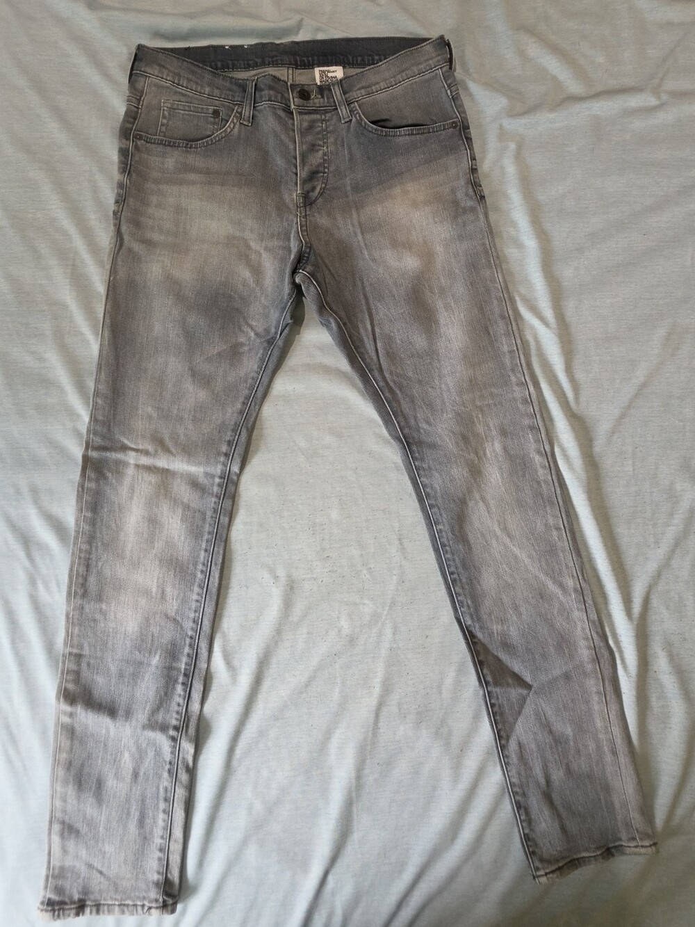 H&M Men's Skinny Jeans in Washed Gray
